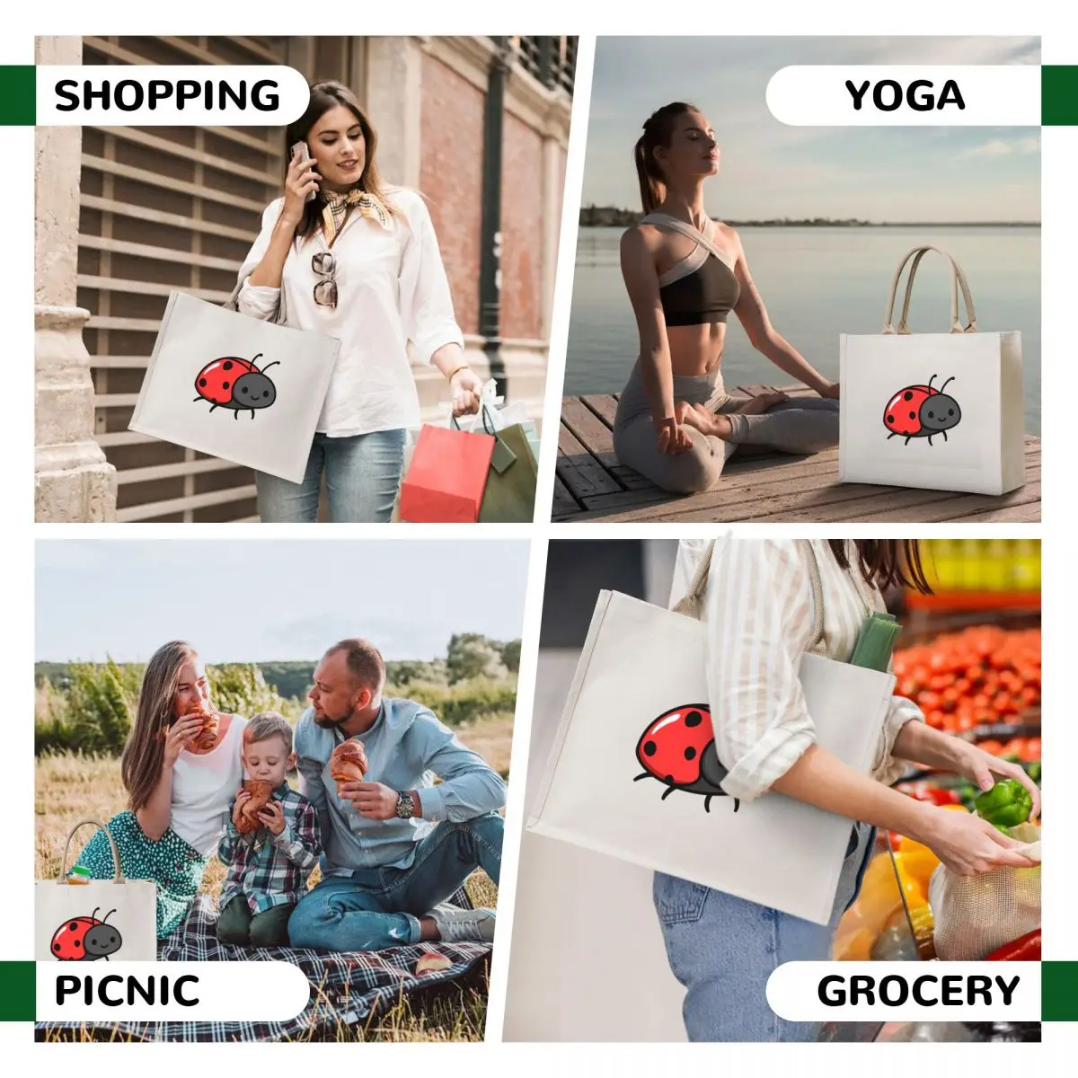 Ladybug Tote Bag hand bags Shopper bag eco pack