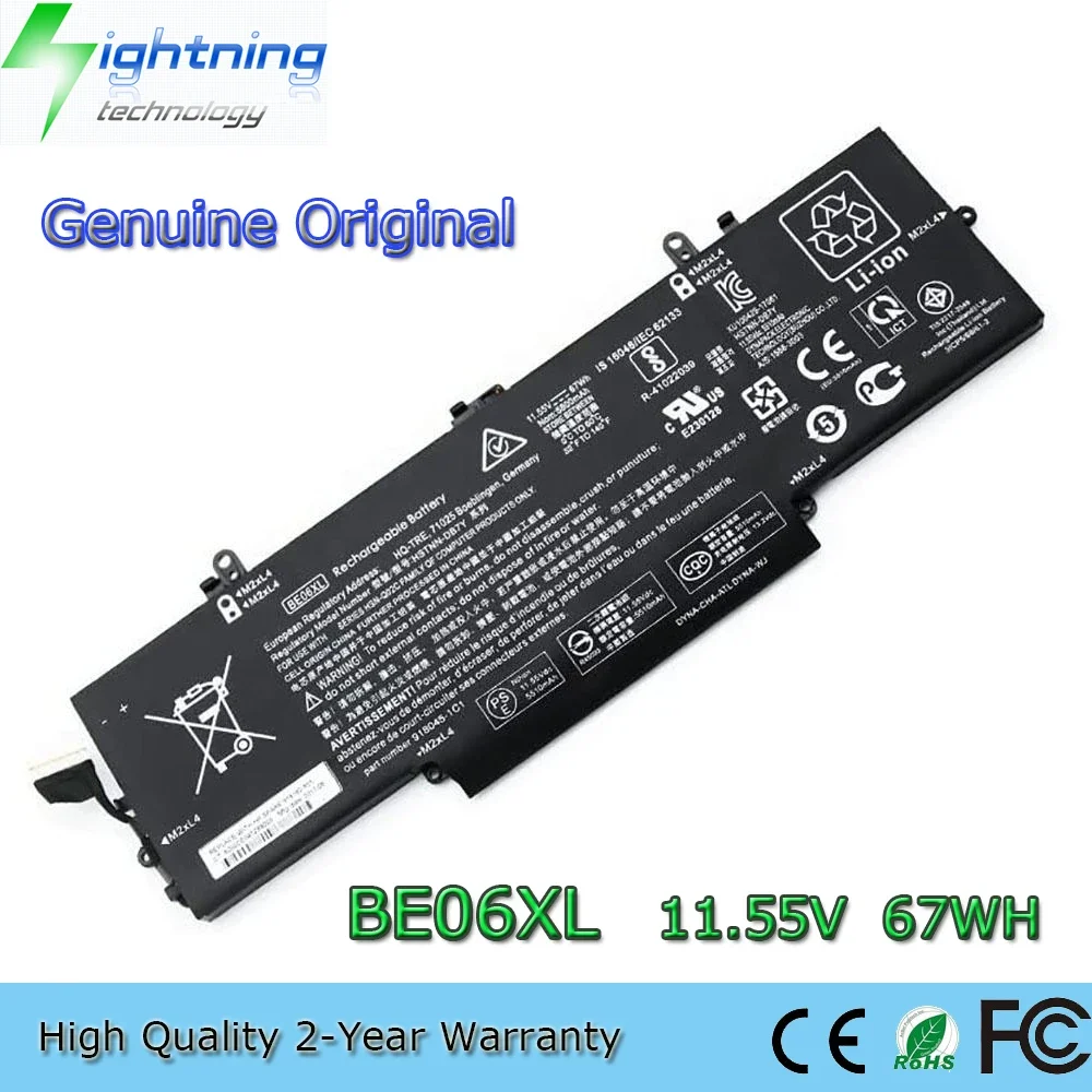 New Original BE06XL 11.55V 67Wh Laptop Battery for HP Elitebook 1040 G4 Folio HSTNN-IB7V HSTNN-DB7Y 918045-1