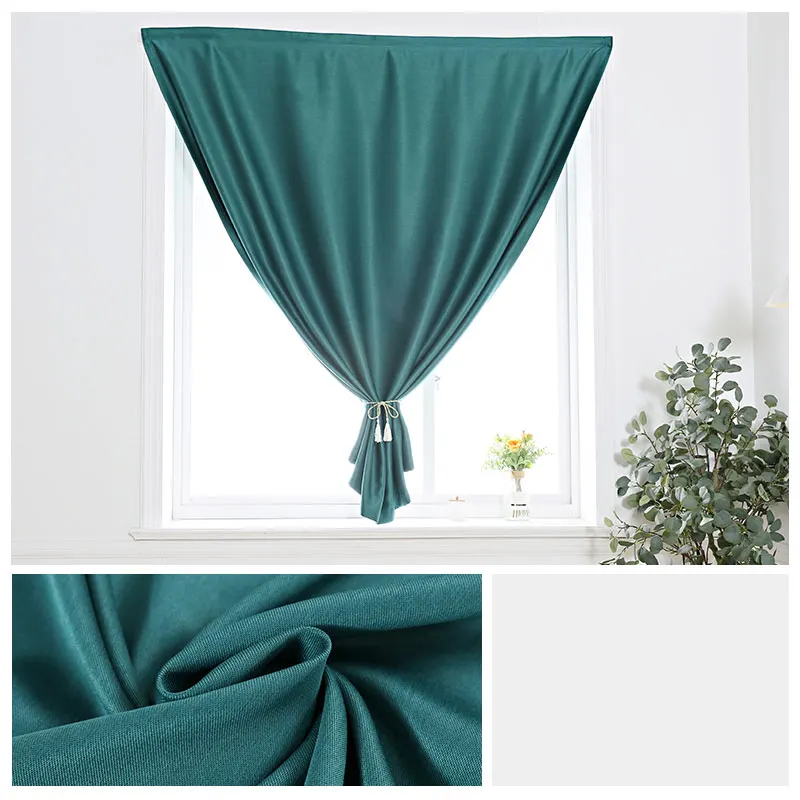 Punch Free Magic Strap Blackout Window Curtain Anti UV Light Easy Install Self-Adhesive Shading Drapes for Living Room & Bedroom