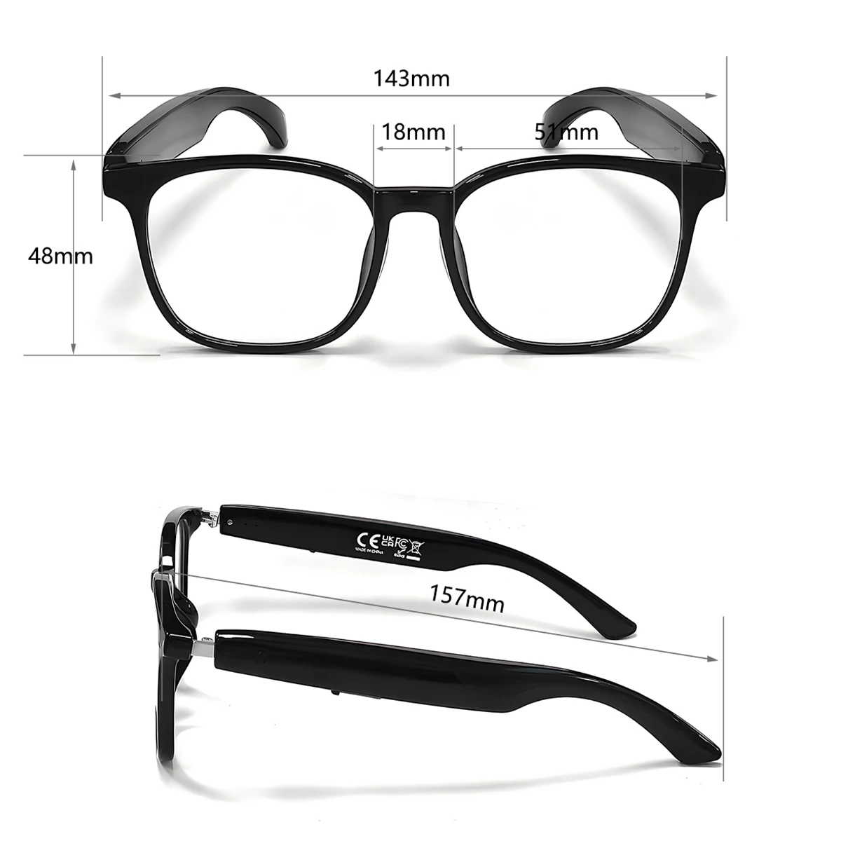 SENBONO AI traducción gafas inteligentes respuesta/rechazar llamadas Control de música despertador voz gafas de bloqueo de luz azul para hombres y mujeres