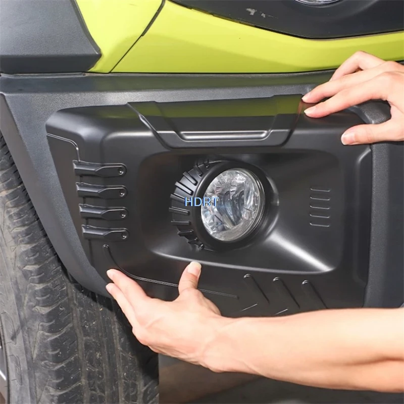 For Suzuki Jimny Sierra/K‑Car JB74 JB64 2019 + Car Styling Front Corner Fog Light Shell Lamp Cover Accessories Exterior Sticker