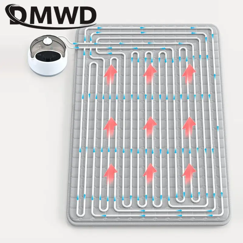 Manta eléctrica termostática de circulación de agua inteligente, Control de temperatura Dual, colchón de calefacción de agua con control remoto