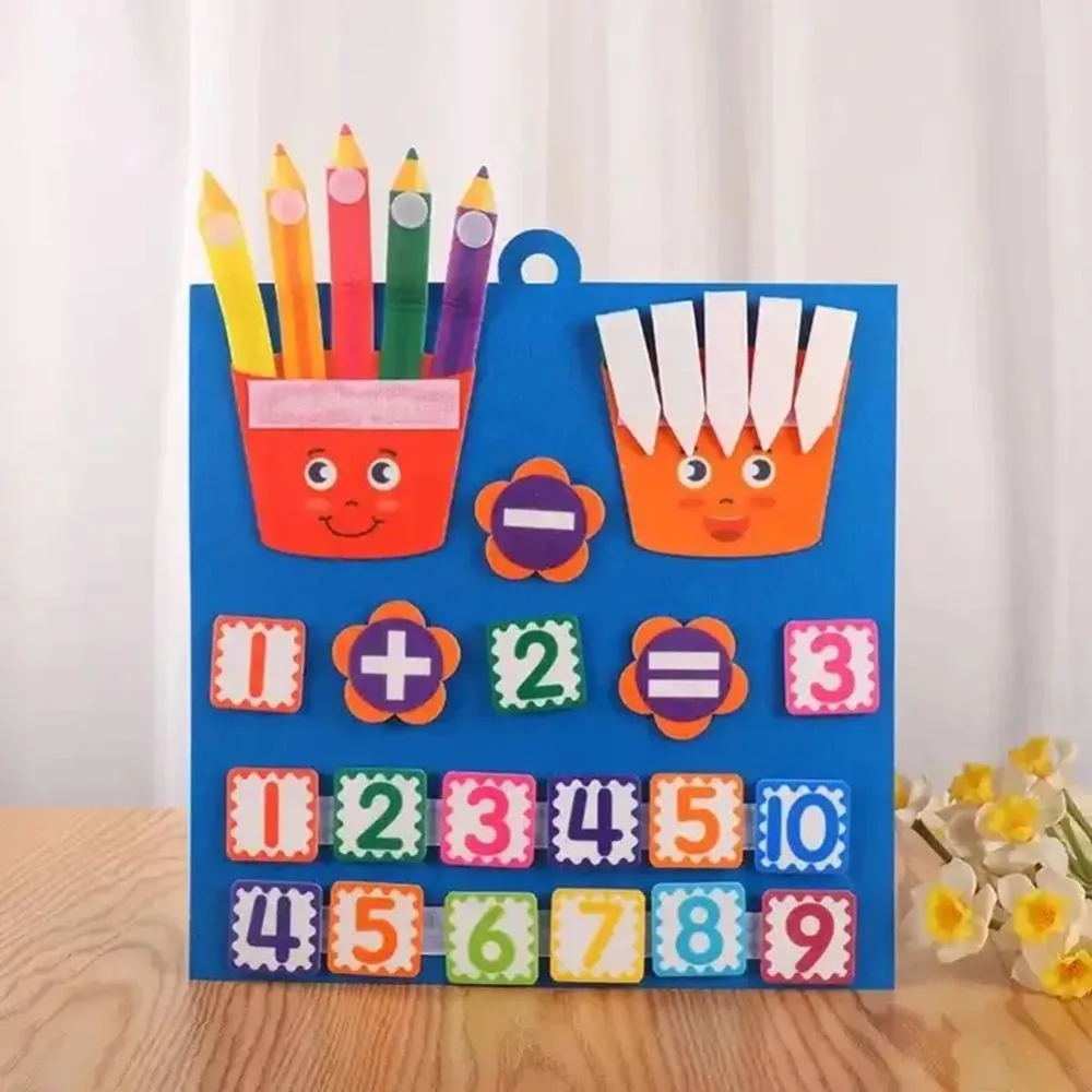 Felt Board Learning Numbers Felt Board Finger Digital Early Education Addition And Subtraction Practice Teaching Aids Toddler