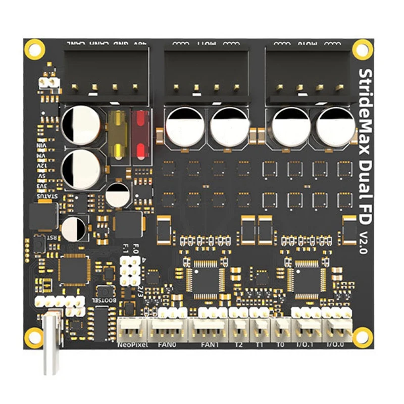 Stridemax Dual FD Motherboard Tmc5160 And Car Fuse 60V Max Boards Support Klipper & RRF For Voron VZ 3D Printers Accessories