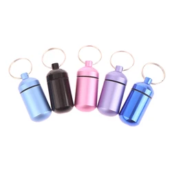 Aluminum Alloy Earplug Box Waterproof Sealed Portable Metal Medicine Cartridge Keychain Packaging Aluminum Bottle Storage