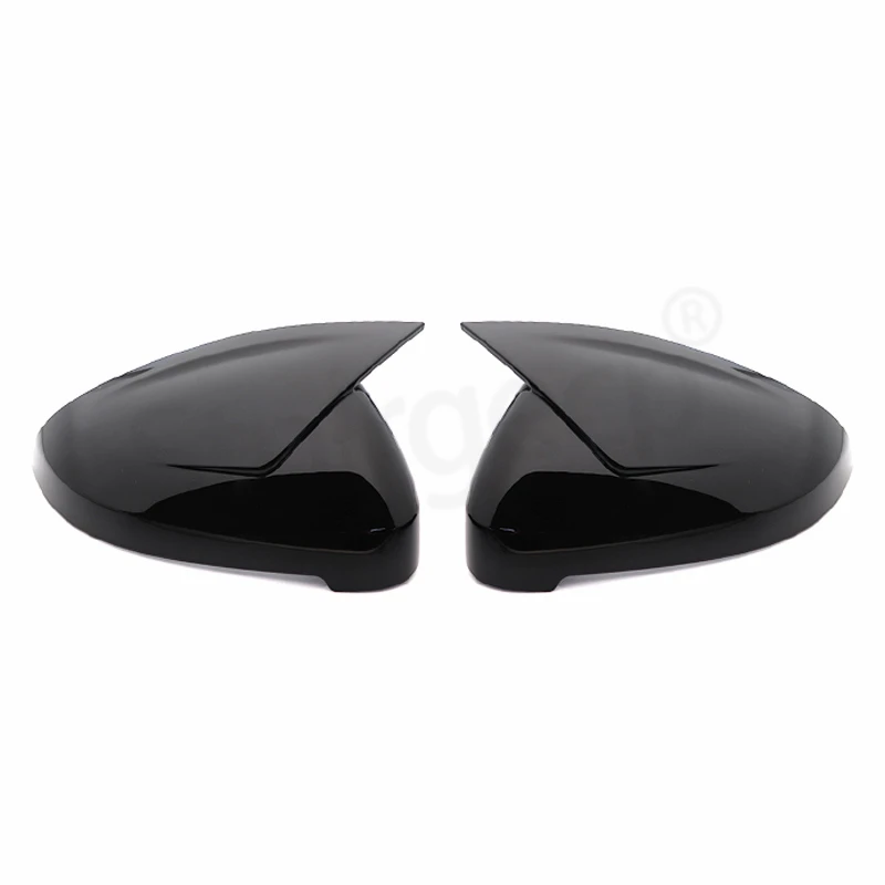 2pcs Black Side Wing Mirror Caps For Audi A4 A5 B9 2017 2018 2019 2020-2022 S4 S5 RS5 allroad Quattro replace Covers ABT style