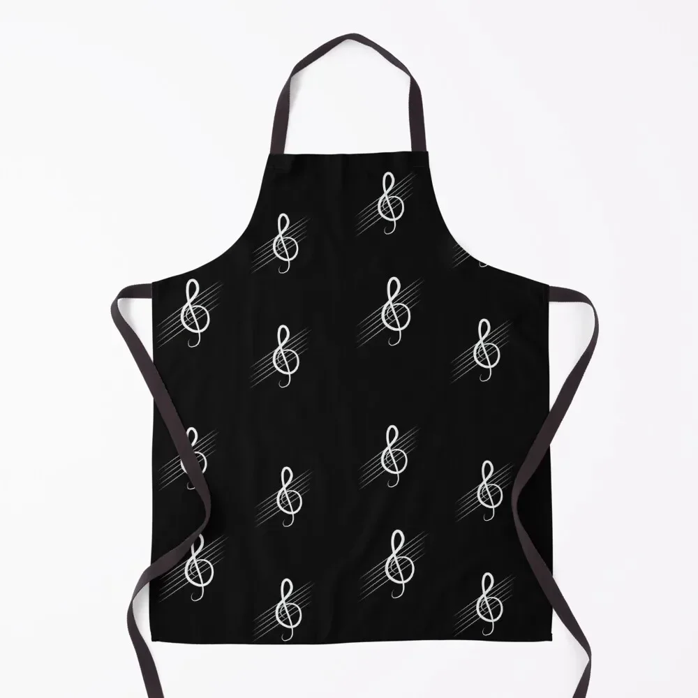 

Treble Clef Music pattern Apron beauty master Chef Uniform Apron