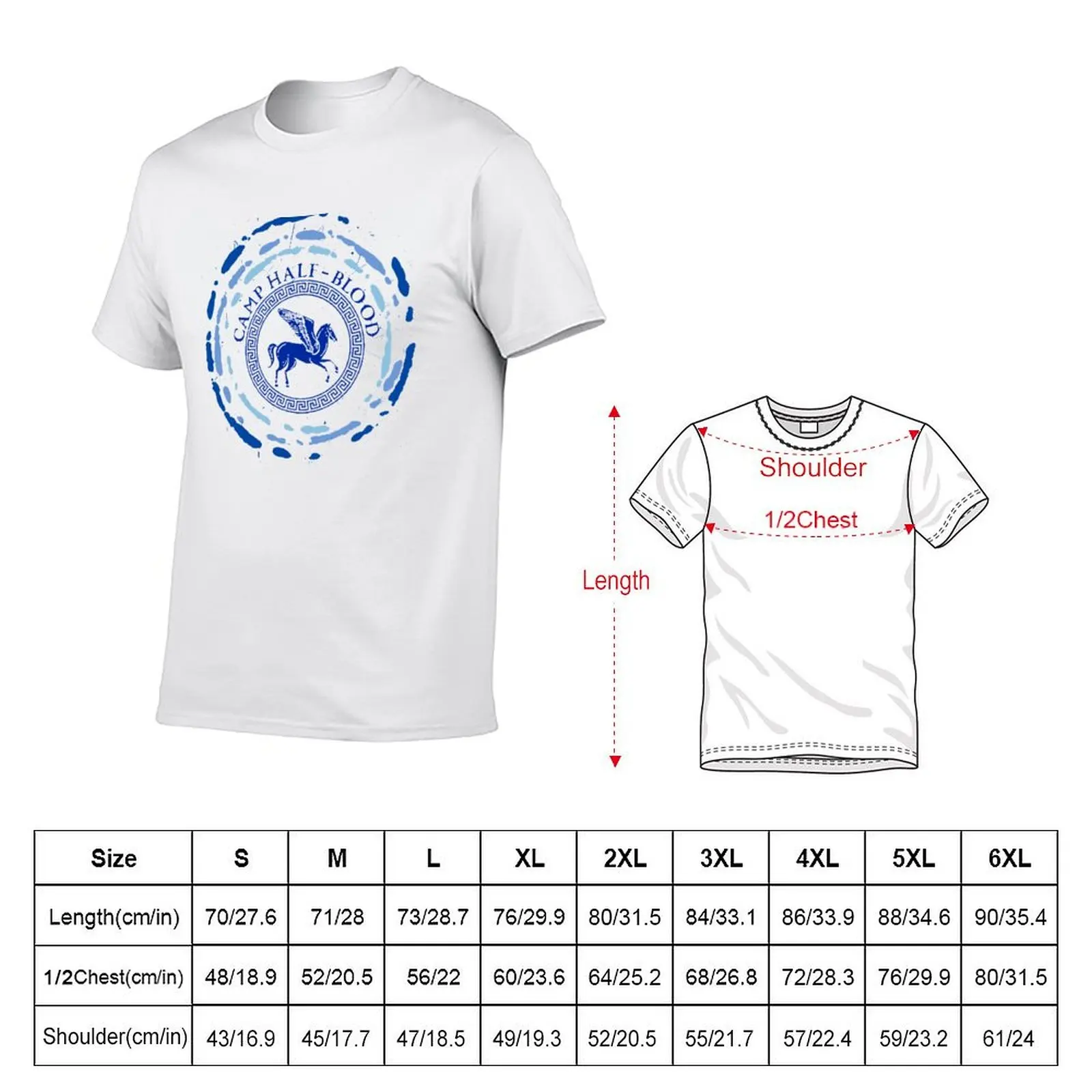 percy Jackson and the olympians series logo camp half blood t shirt T-Shirt Daily Work Short Sleeve Top
