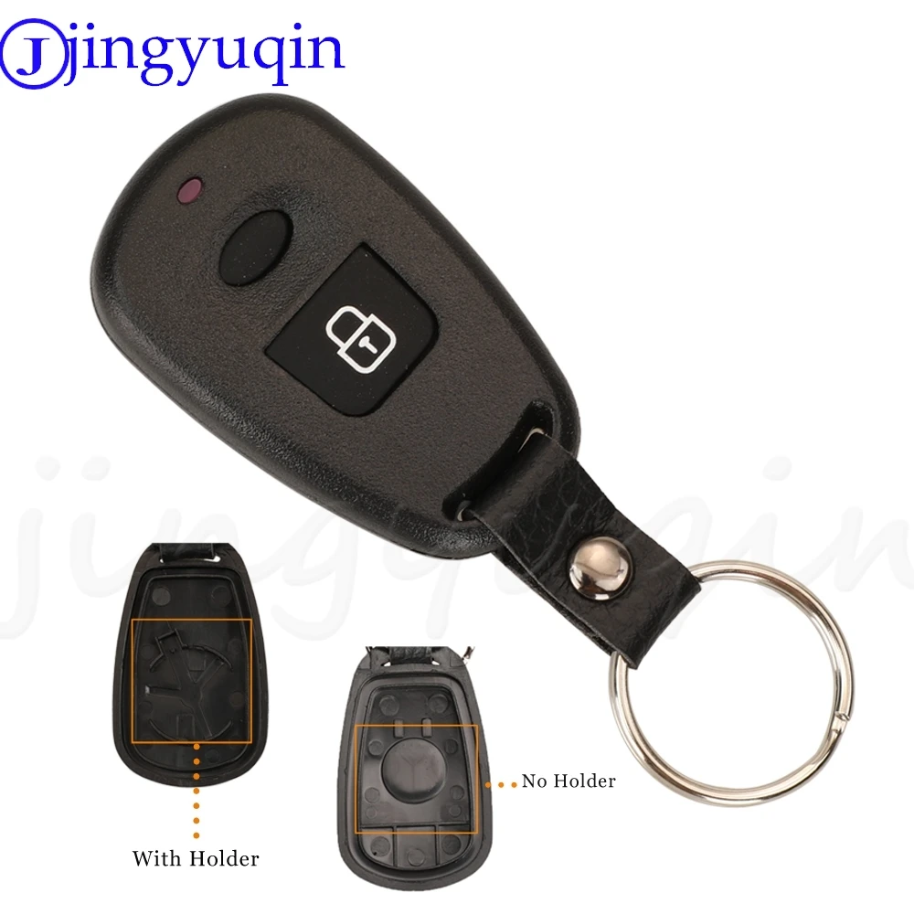 Jingyuqin 1 Buttons Remote Car Key Case Shell For Hyundai Elantra Sonata Santa For Kia Carens
