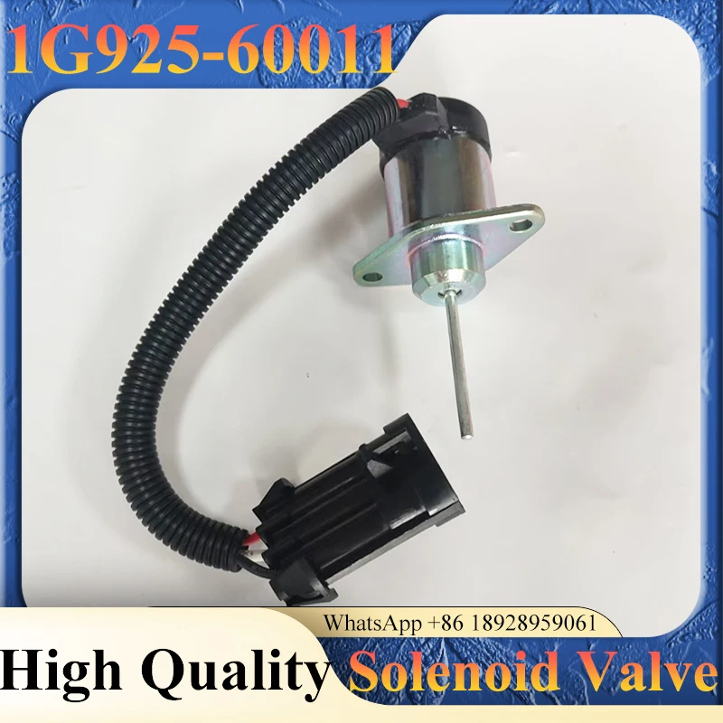 Excavator Engine Parts Shutoff Solenoid 12V 1G925-60010 1G925-60011 Stop Solenoid