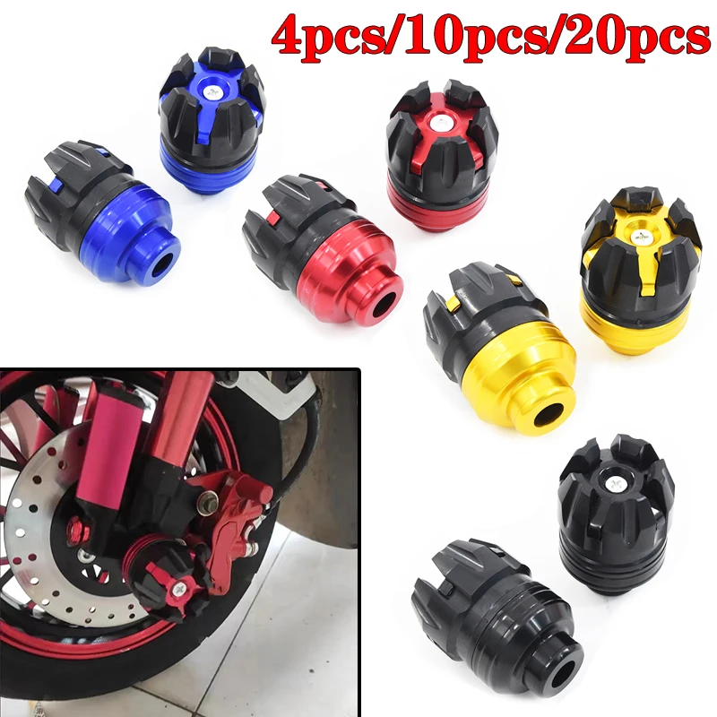 4pcs/10pcs/20pcs Universal Motorcycle Wheel Protection Crash Cups Colorful Motorbike Crash Protector for Motorcycle Aluminum