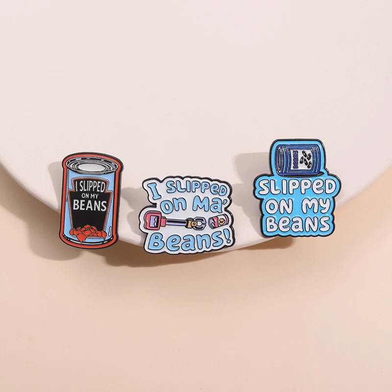 Fun Family Animation Enamel Pins Mischievous Adventure Game Slipped On My Beans Brooch Lapel Badges Jewelry Gift For Kids Friend