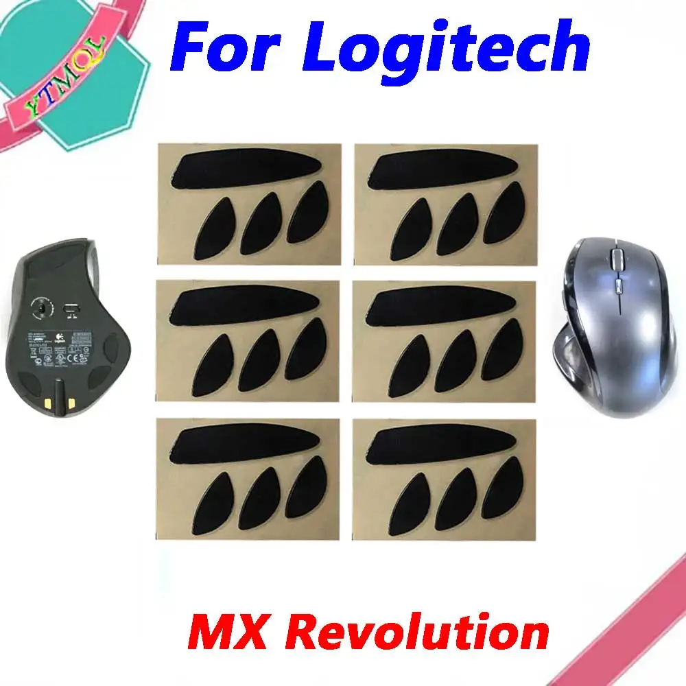 Hot sale 1-10set Mouse Feet Skates Pads For Logitech MX Revolution wireless Mouse White Black Anti skid sticker  connector