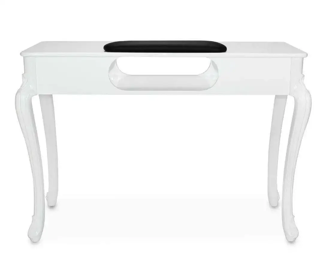 Nail salon table, white, fashionable and elegant, nail salon supplies for nail technicians