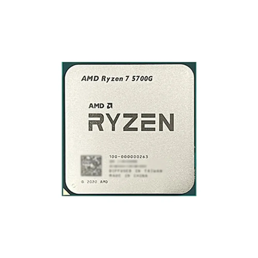 AMD Ryzen 7 5700G 3.8GHz Base Clock CPU de processador de mesa de 8 núcleos e 16 threads, soquete AM4, gráficos AMD Radeon, sem ventilador de dissipador de calor