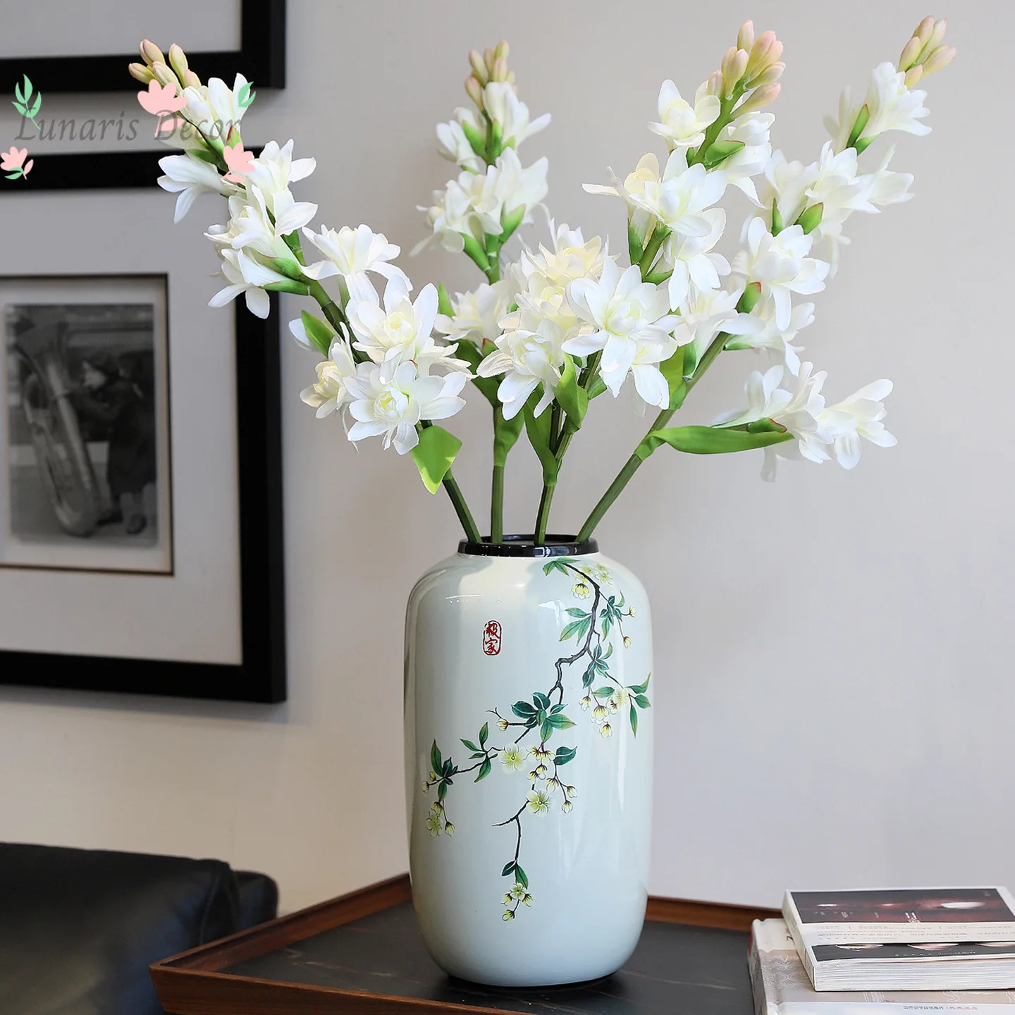 Ceramic vase - minimalist antique style decorative ornament for home living room creative floral arrangements