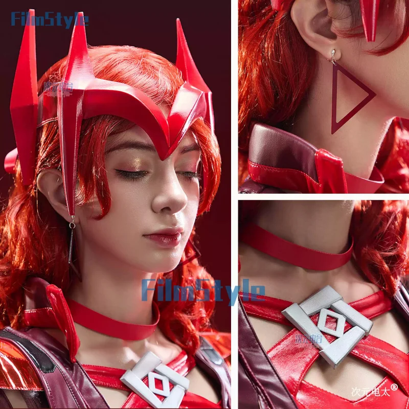 

Алый Косплей Ведьма Ванда Джанго Максимофф Хаос Волшебный Костюм Комбинезон плащ головные уборы перчатки реквизит Хэллоуин Рождественская форма