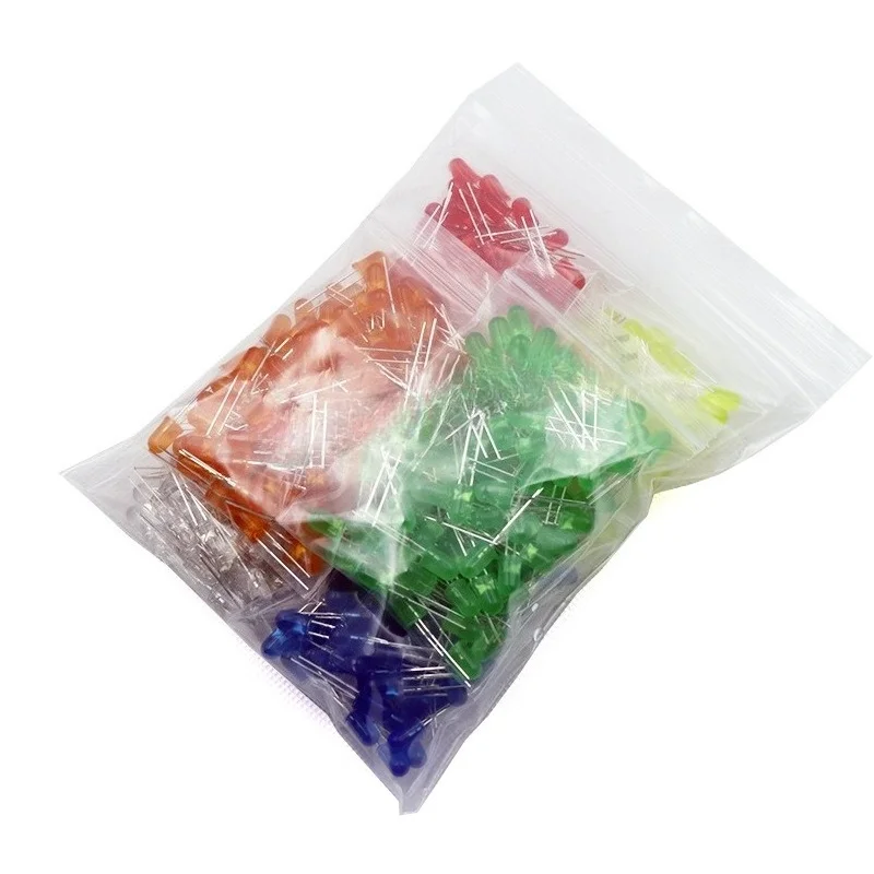 5MM Assorted LED Kit 600Pcs 6 Colors Red Yellow Green Blue White Orange Ultra Bright Diodes for Electronics