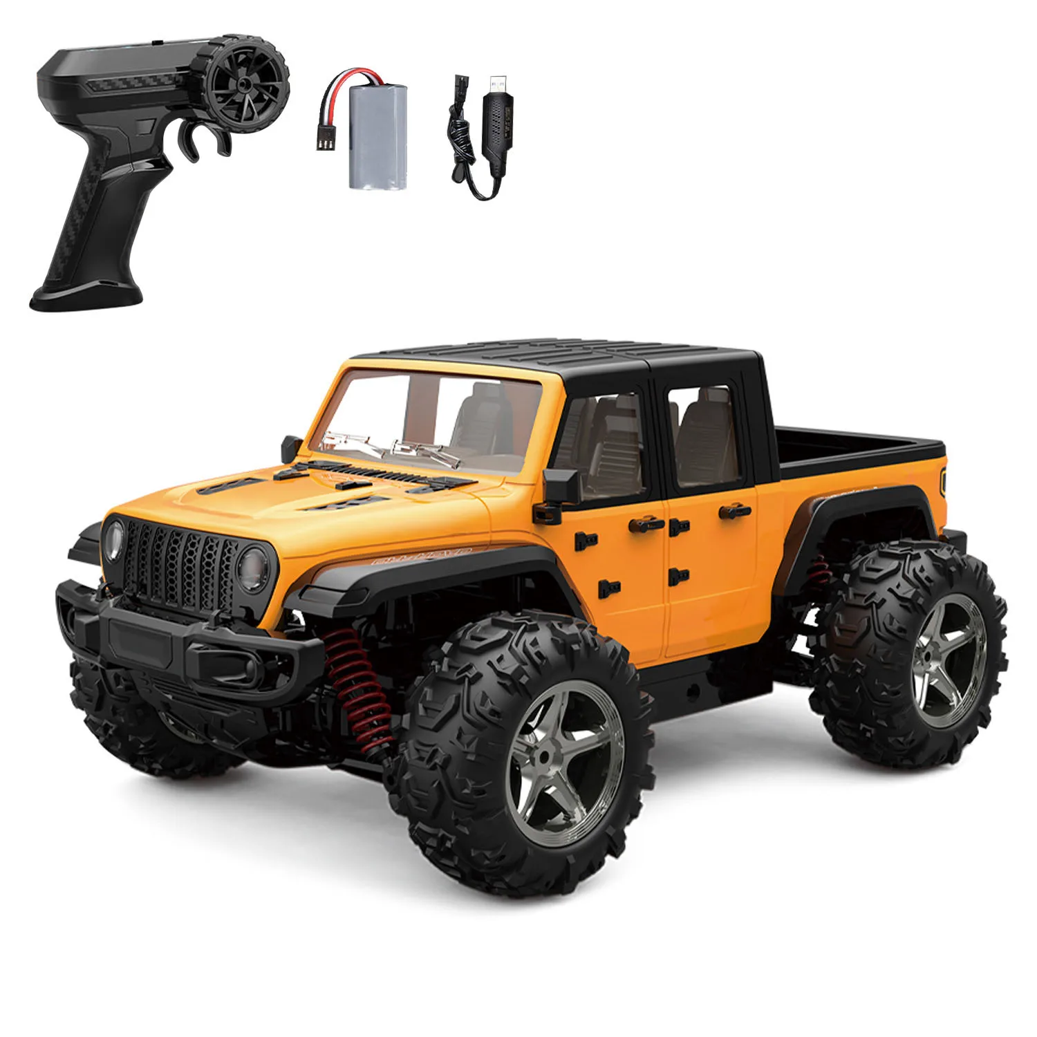 1/20 RC Hoge Snelheid Pick-up C8819 4WD 2.4G Afstandsbediening Terreinwagen Hefwiel LED-verlichting Motor Klaar om auto's te werken