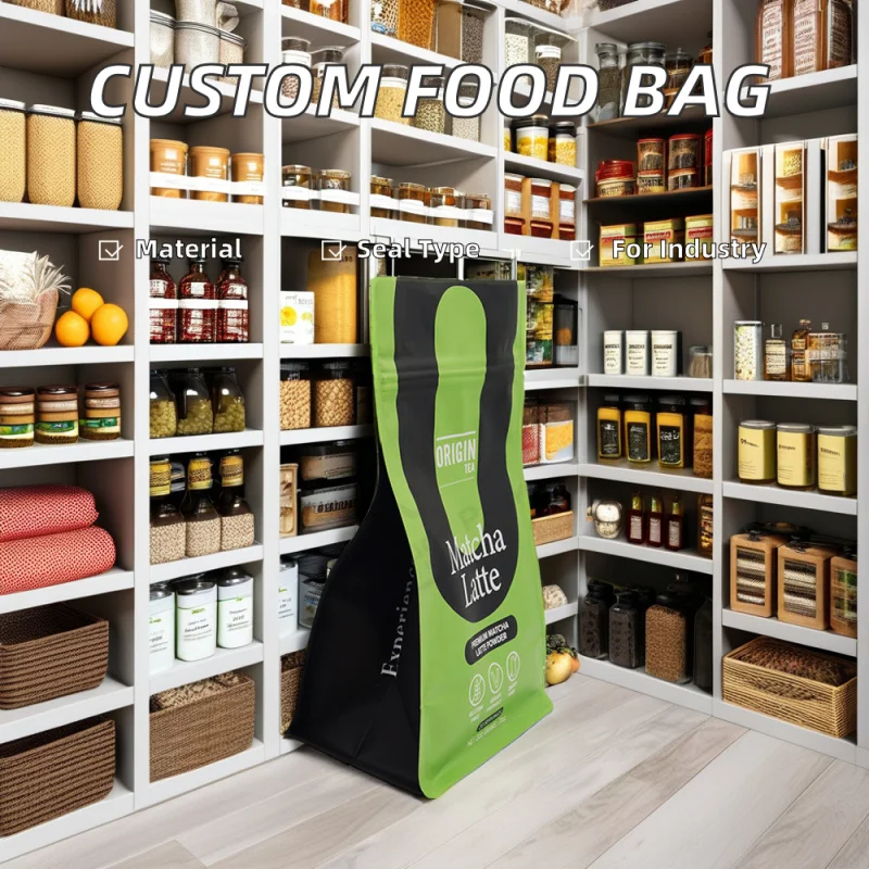 2025customized.Custom Printed Zipper Seal Coffee Bag Food Grade Plastic Packaging Bag Reusable Square Bottom Standing Pouch