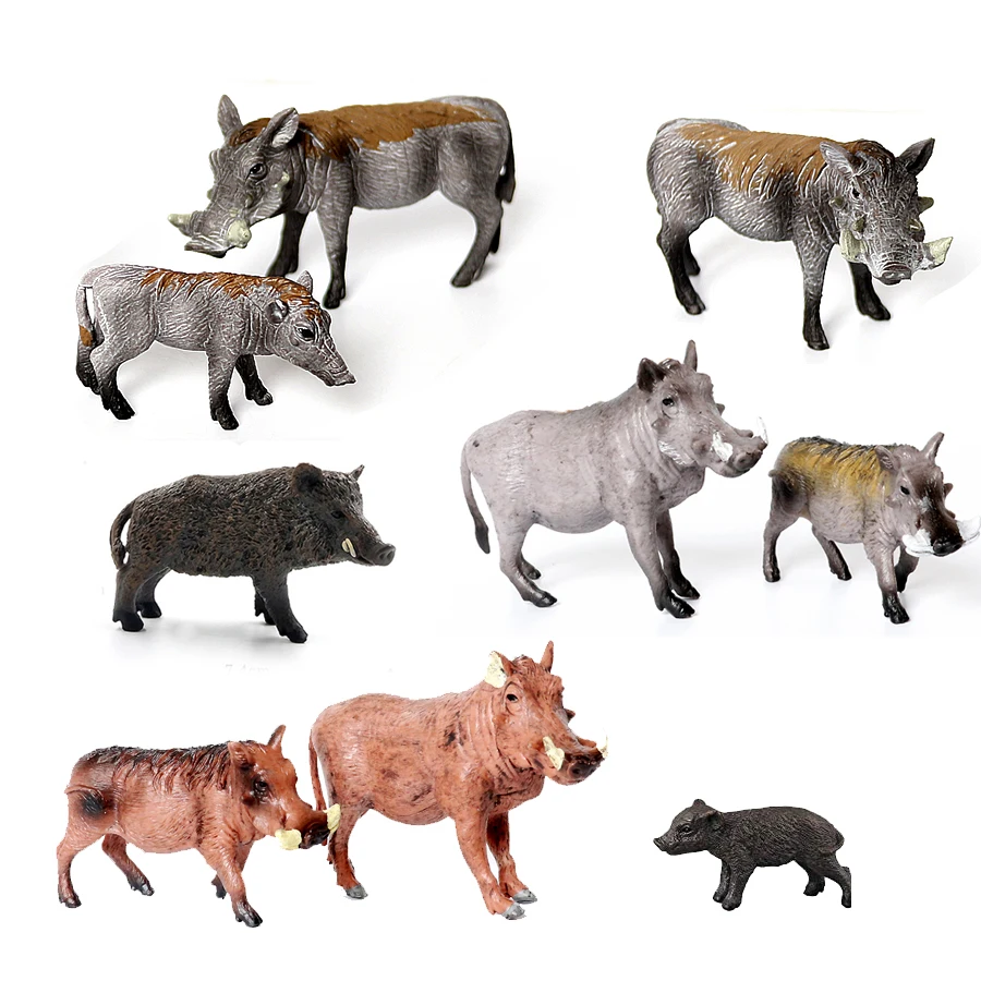 

Realistic Plastic Jungle Animals Warthog,Wild Boar Farm World Pig Playset Educational Model Figurine For Kids Home Decor