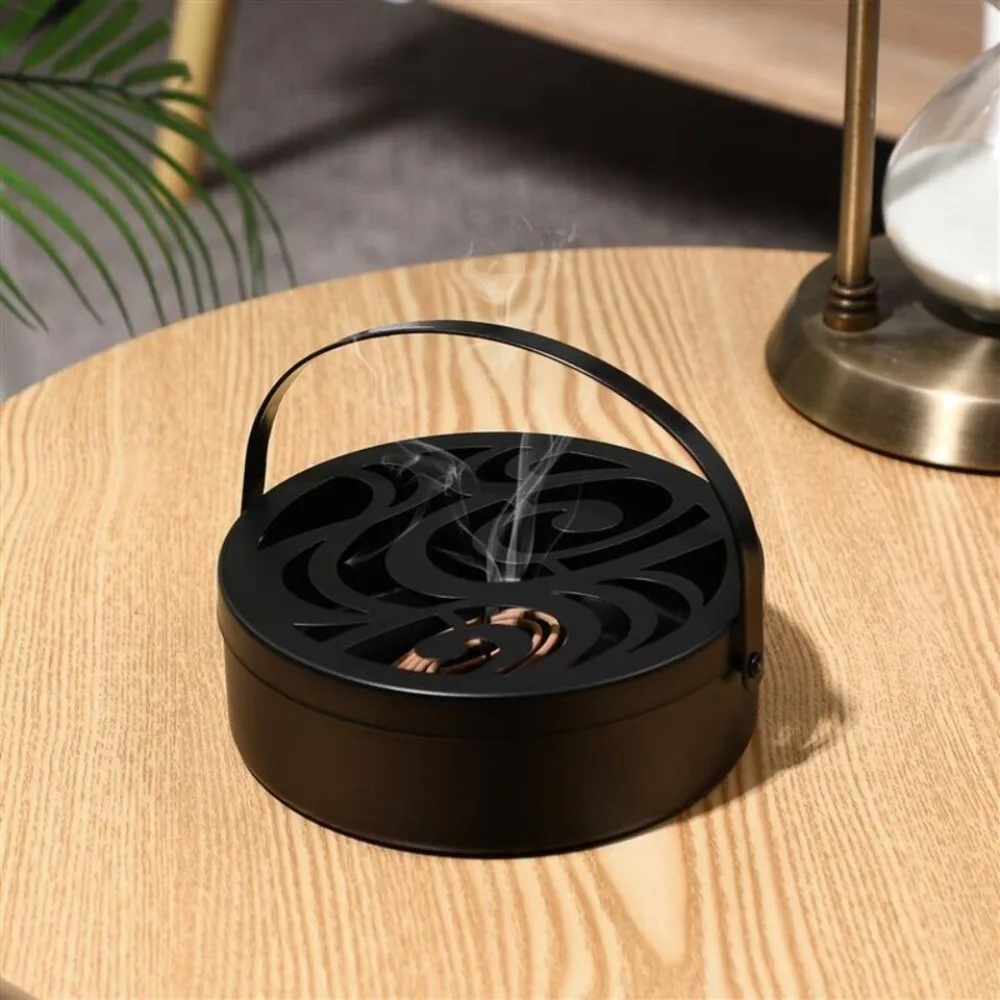 Fireproof Frame Mosquito Coil Box New Reusable Ash Tray Mosquito Coil Tray Stainless Steel Repellent Box