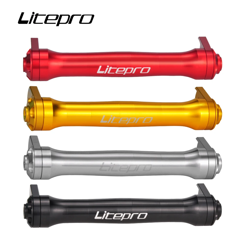 Liteproelite Telescopic Rod Aluminum Alloy Easy Wheels Extension Telescopic Tube With Washer Push Wheel Rod For Brompton Bike