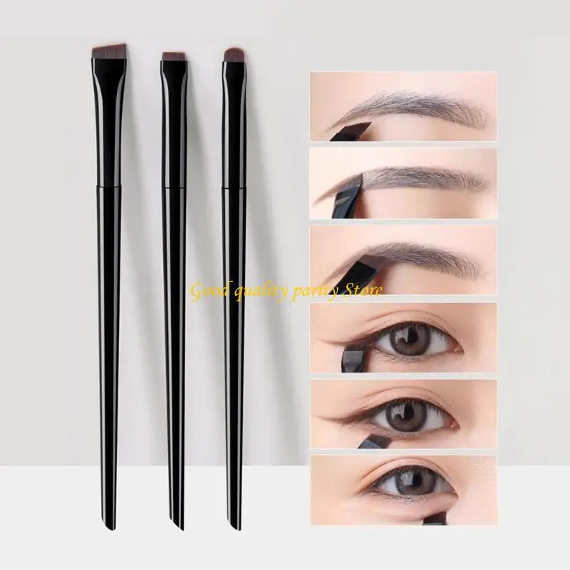 M4YA Compact Travel Cosmetic Brush Collection 3pcs Eyeshadow Brushes Essential Makeup Tools For Beauty Outdoor