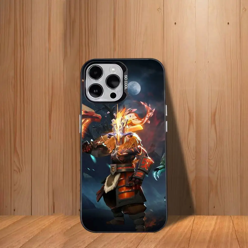 حافظة هاتف C-Cool D-Dota 2 لهاتف iPhone 17,16,15,14,13,12,11,Mini,Pro,SE,MAX غطاء أبيض غير لامع مقاوم للصدمات