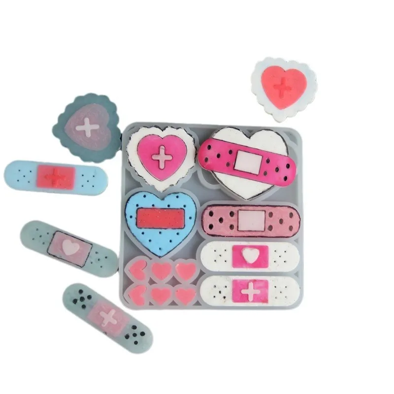 DIY kryształowe kropelki samoprzylepne do włosów na spinki do włosów zabawa Kawaii nakrycie głowy miłość krzyżyk