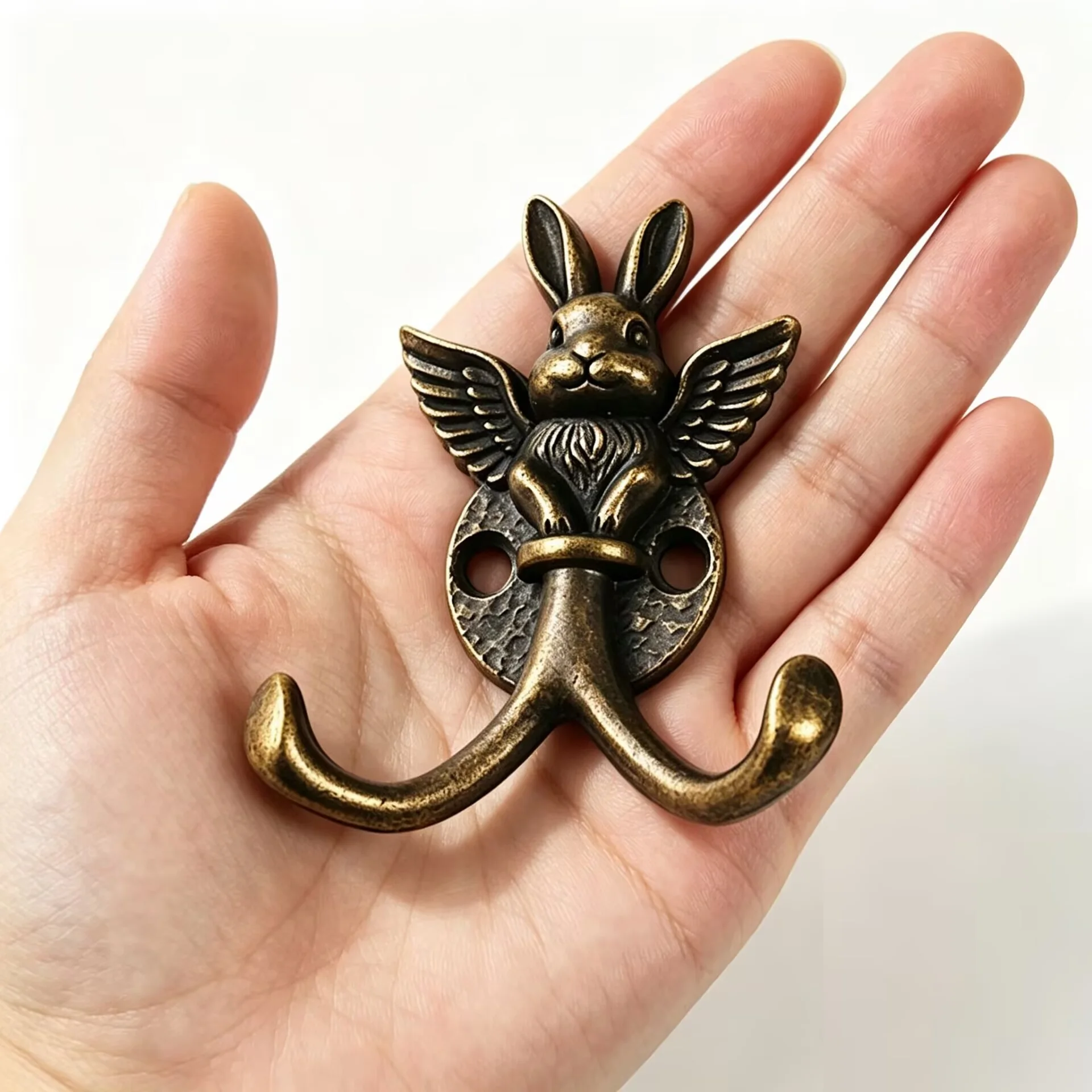 Heavy Duty Zinc Alloy Towel Gook with Easy Installation and Versatile Use, Decorative Metal Hooks for Hanging Towels Coats Hats