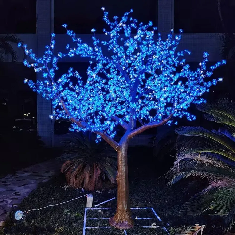 Natural Tree trunk LED Artificial Cherry Blossom Tree Light Christmas Light 3m Height 110/220V Rainproof Outdoor Use