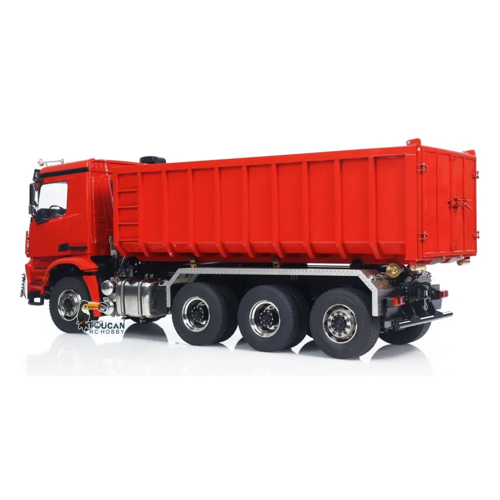 1/14 RC Hydraulic Dumper Truck 8x8 Roll On Off Full Dumper Car Model Rear Axle Steering and Lifting Light Sound RC Toys  TH23576 view 5