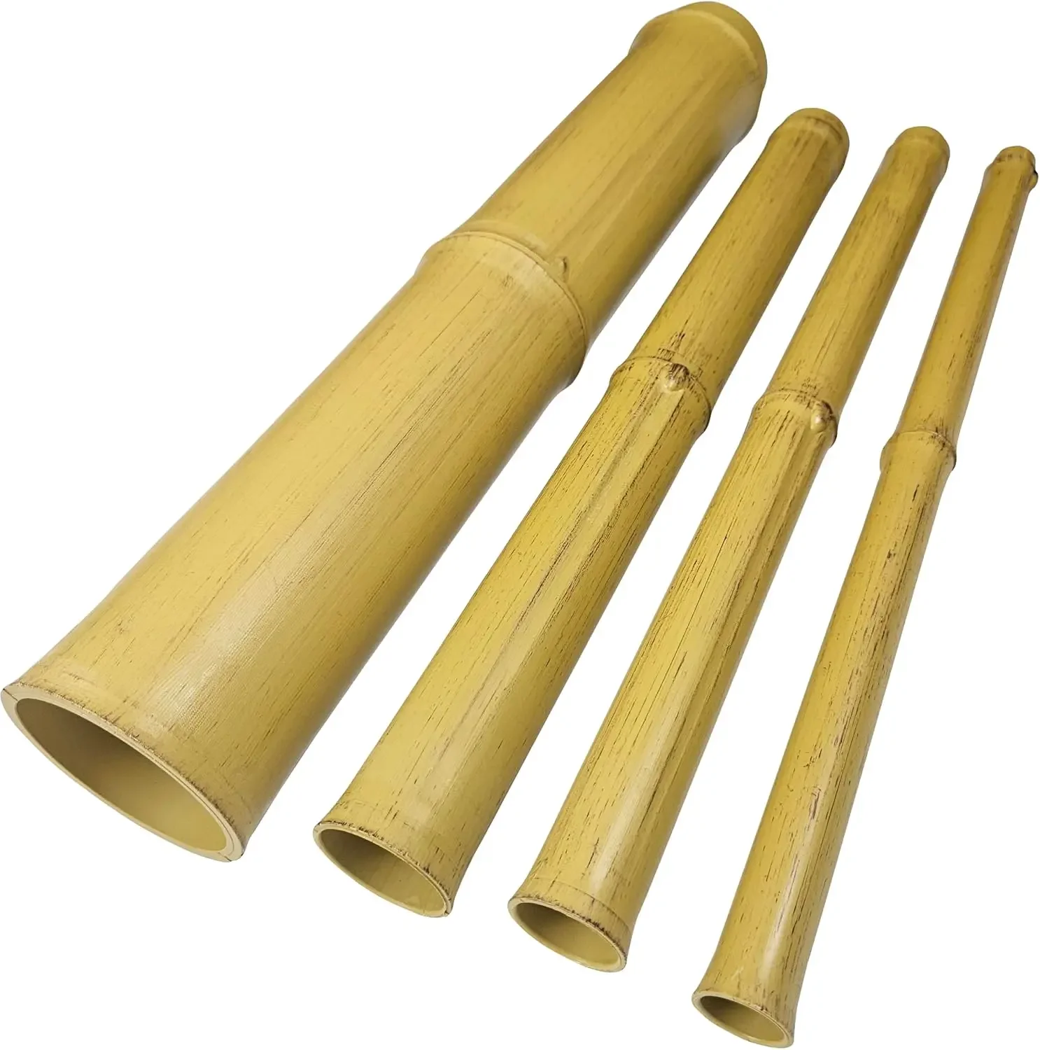 amaZulu Artificial Interlocking Bamboo Plant Stakes for Outdoor Plants, Bamboo Sticks for Crafts, Fake Bamboo Poles, Indoor Deco