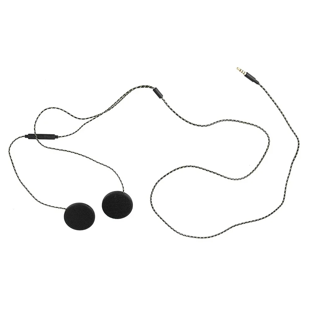 

Brand New Free Calling Helmet Headset 1pc Plug And Play TPE Black Cable Length 1.2m For MP3 Computer Equipment