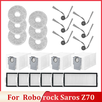 For ( Roborock Saros Z70 ) Robot Spare Vacuum Cleaner Replacement Parts Accessories Main Side Brush Filter Mop Cloth Dust Bag