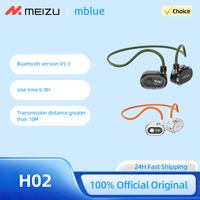 100% Original MEIZU mblue H02 Sport Wireless Earphones 55mAh V5.3 Bluetooth Hanging Earphones