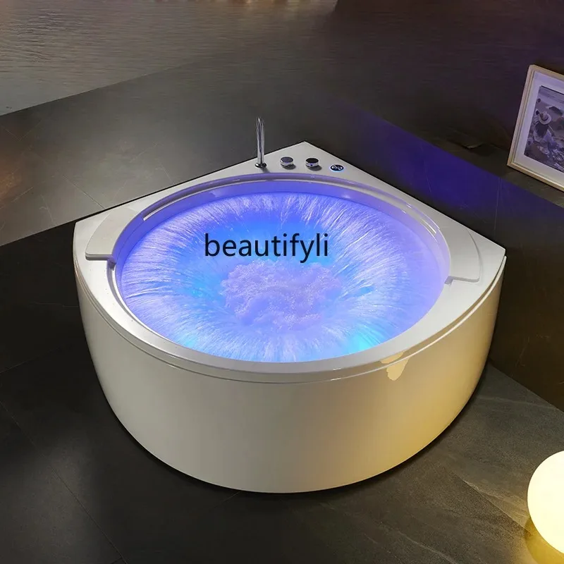 M45   Triangle Bathtub Double Home Surfing Massage Colorful Light Large Bath 1 M 5 Smart Bathtub