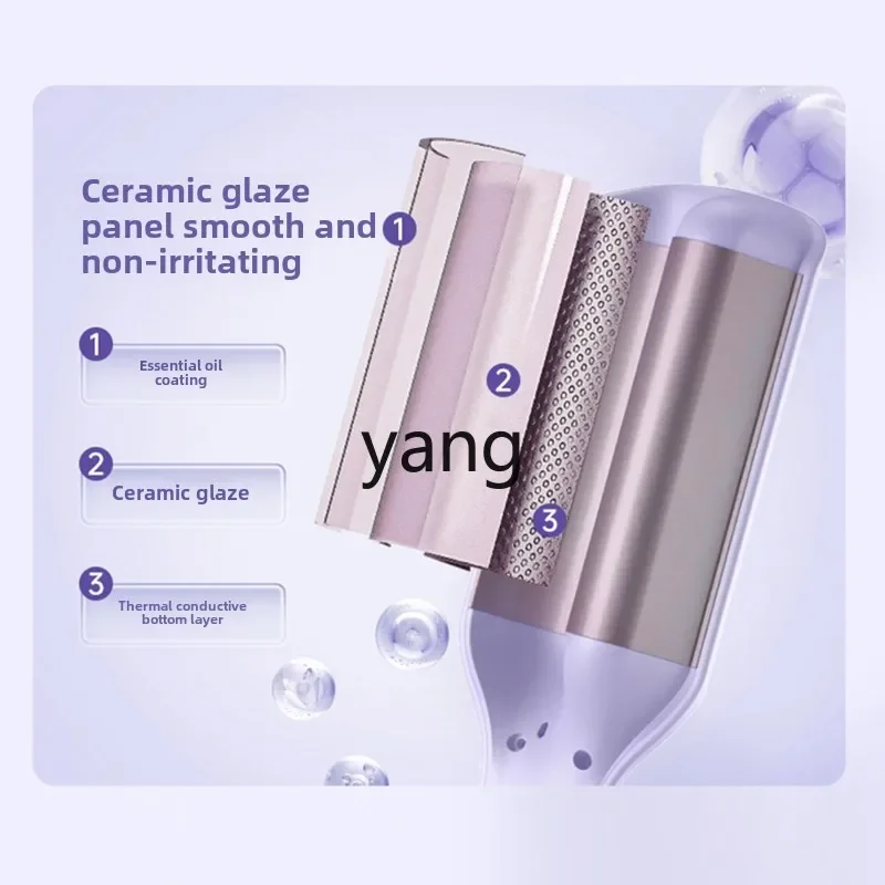 CX-hierro rizador con cabeza de rollo de huevo en v profundo, rollo de lana de huevo de 32mm, férula ondulada de agua, ajuste duradero