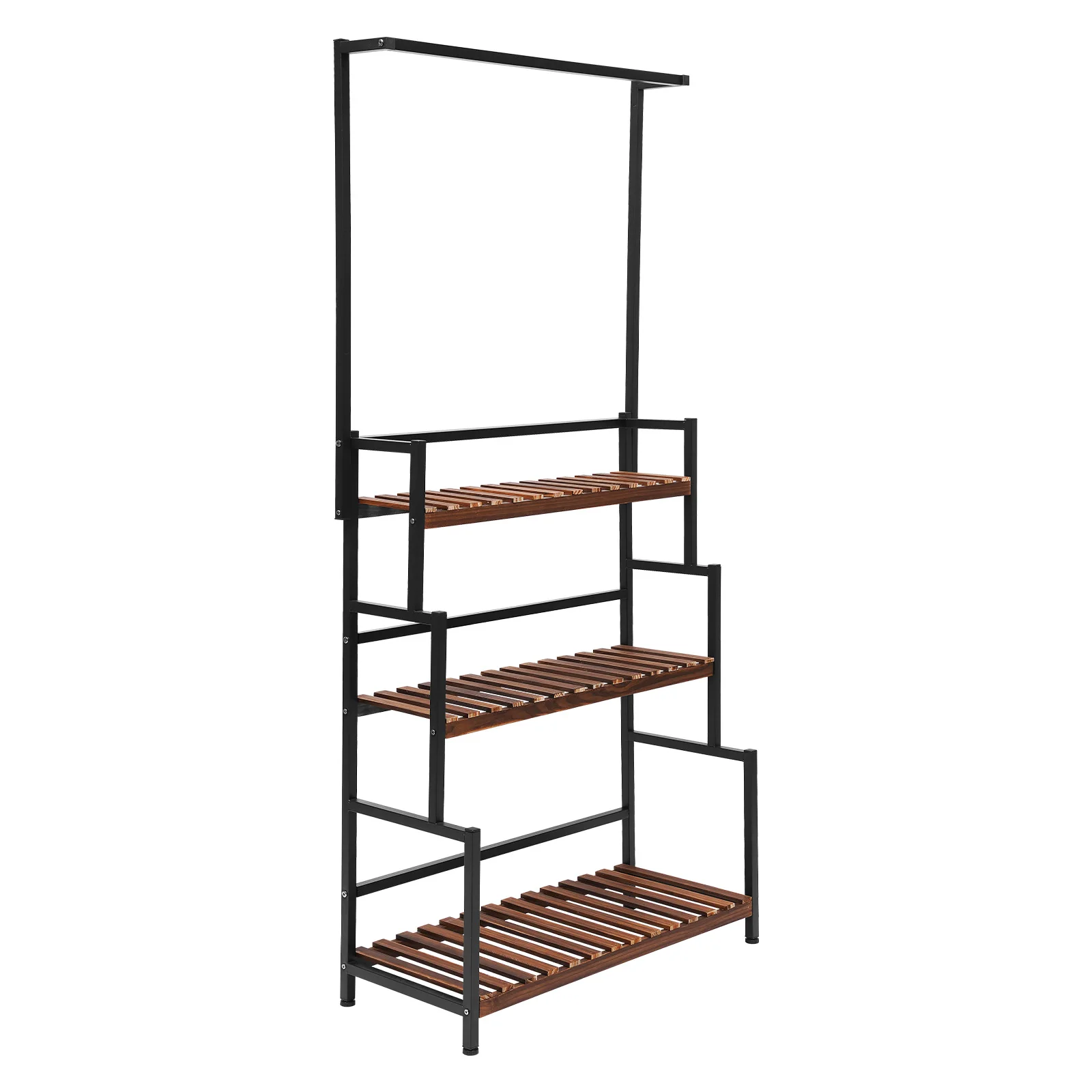 

Plant Stand 3-Tier 44-55.12lbs Tier Load Carbon Steel 0.8in Strip Spacing Hanging Rod Suitable For Living Rooms Balconies Garden