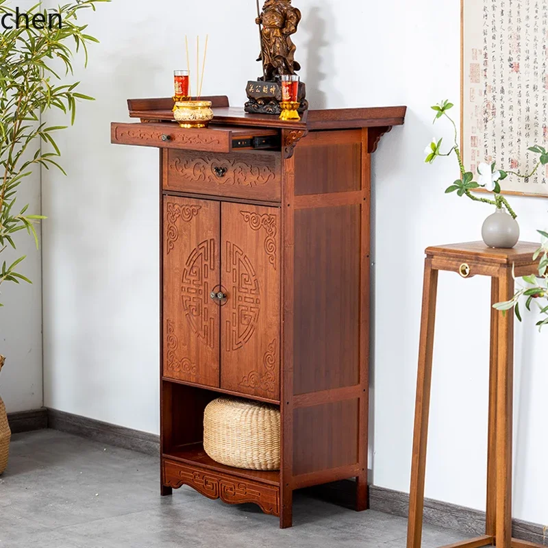 DSA  Buddhist Altar Cabinet Offering Table Home Incense Case Buddha Statue Worship Table Tribute Table
