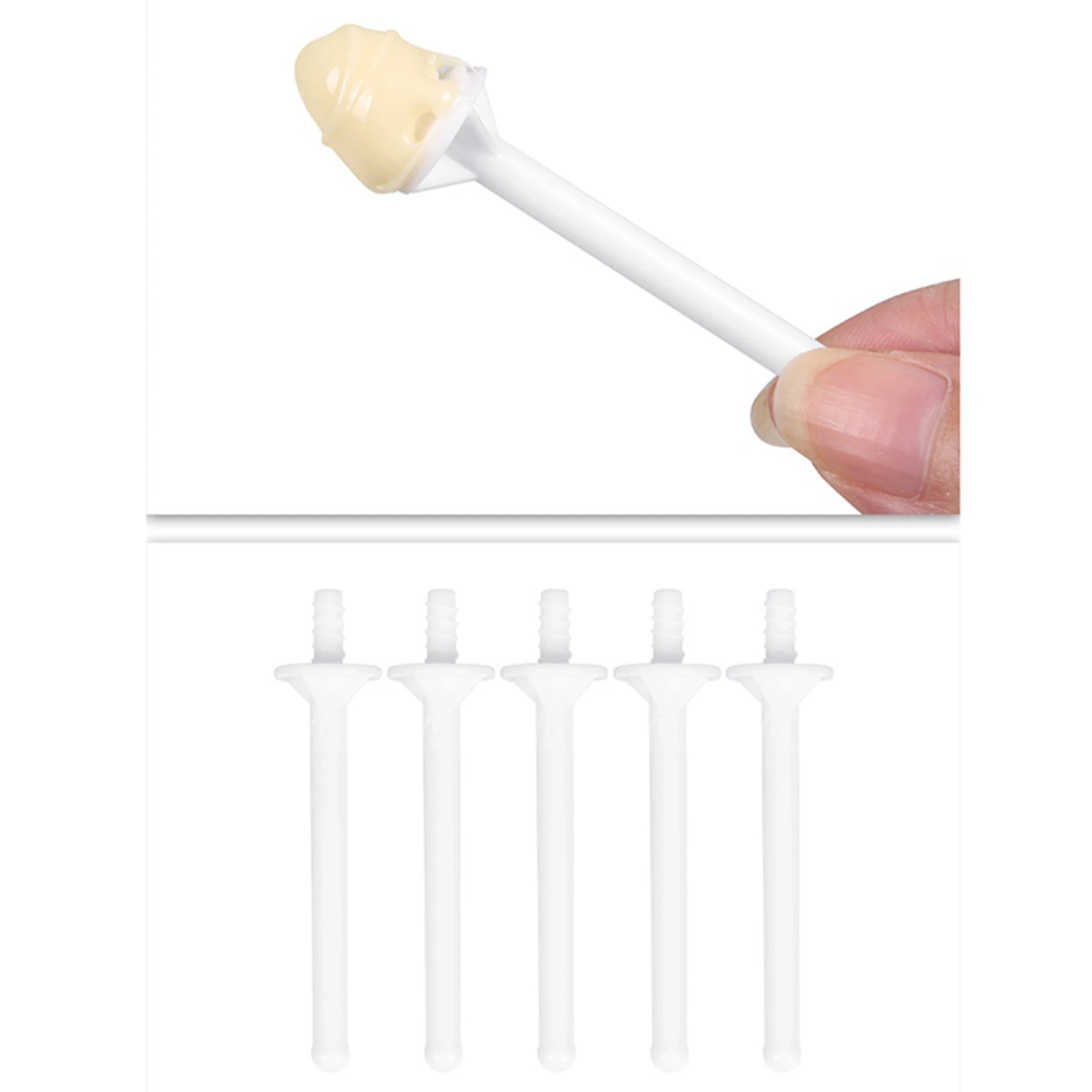 120Pcs Nose Wax Stick Applicator Spatulas Plastic Nose Waxing Strips Nose Clean Eyebrows Nose Hair Removal
