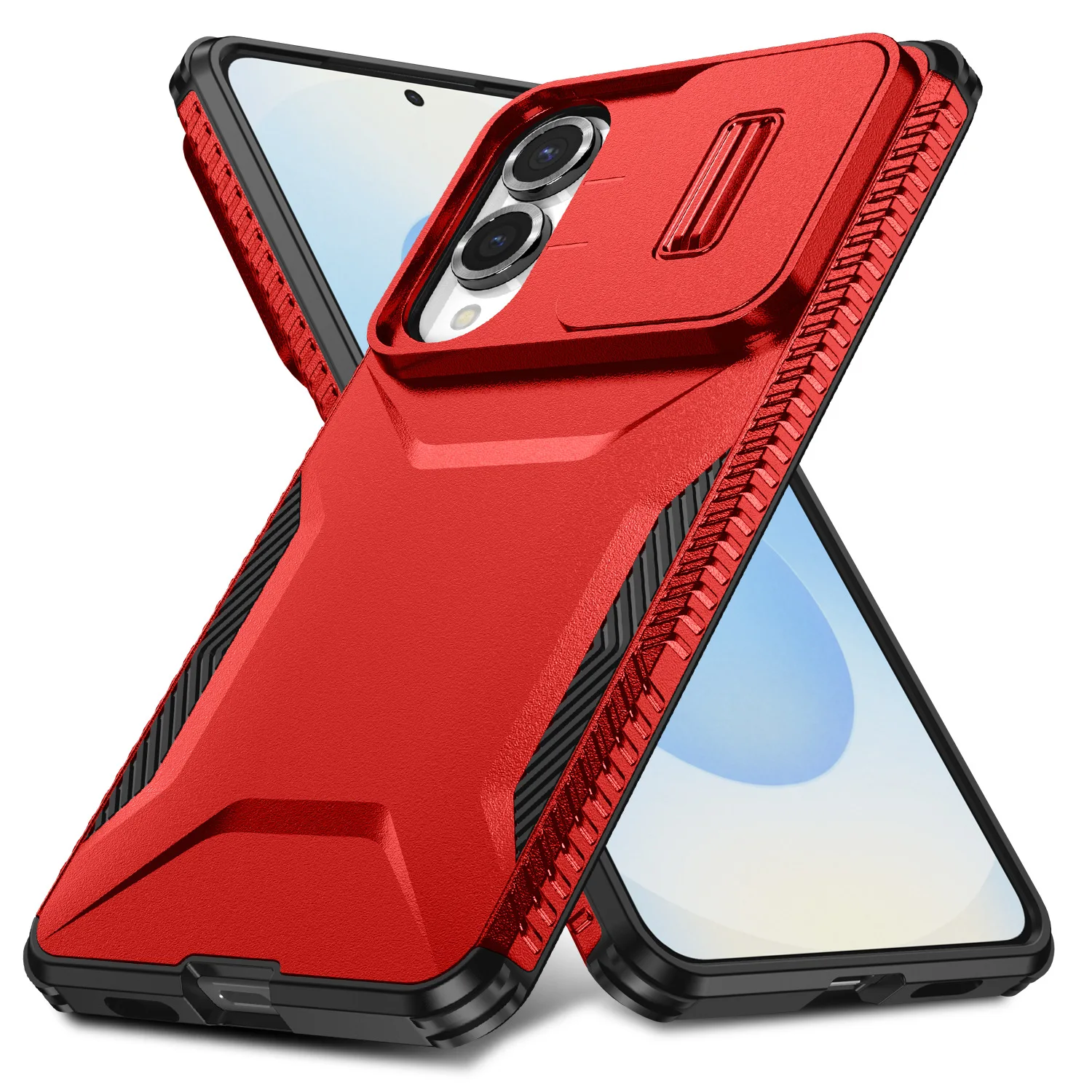 

Для Samsung S25 Edge S25 S24+ S23 S22 S21 Ultra Plus чехол для телефона с раздвижной крышкой из ТПУ + ПК, противоударный защитный чехол от отпечатков пальцев