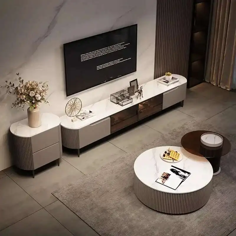 

Luxury Modern Coffee Table Minimalist Italian Aesthetic Round High Quality Service Writing Mesa Auxiliar Lounge Suite Furniture