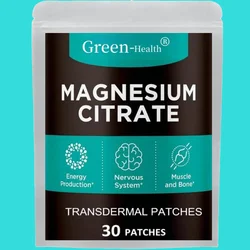 30 Patches Magnesium Citrate Transdermal Patches Energy Muscle Immune System Support