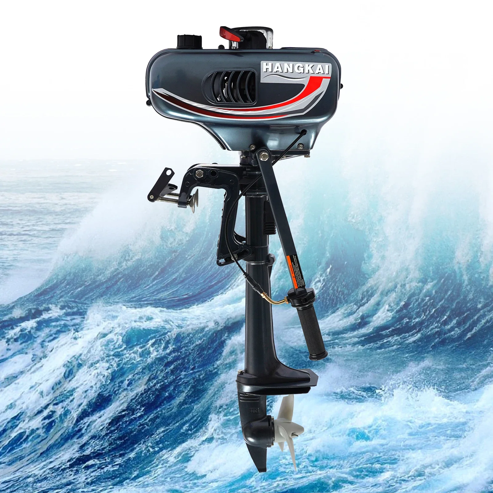 Outboard Motor Boat Engine, 2 Stroke, Short Shaft, Heavy Duty, Fishing Boat Engine, 3.5HP Electric Boat Motor