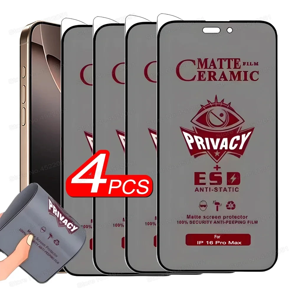 

1-4PCS Matte Ceramic Privacy Screen Protector For Xiaomi Redmi 15C 14C Note 15 Pro 5G 14 13 12 11 10 9 8 13C 12C 11A 10C 10A 9T