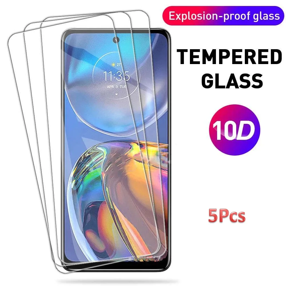 5Pcs Tempered Glass For Moto E13 E22 E22i G04 G13 G14 G23 G24 G32 G34 G53 G54 G73 G84 Edge 40 G (2023) Screen Protector