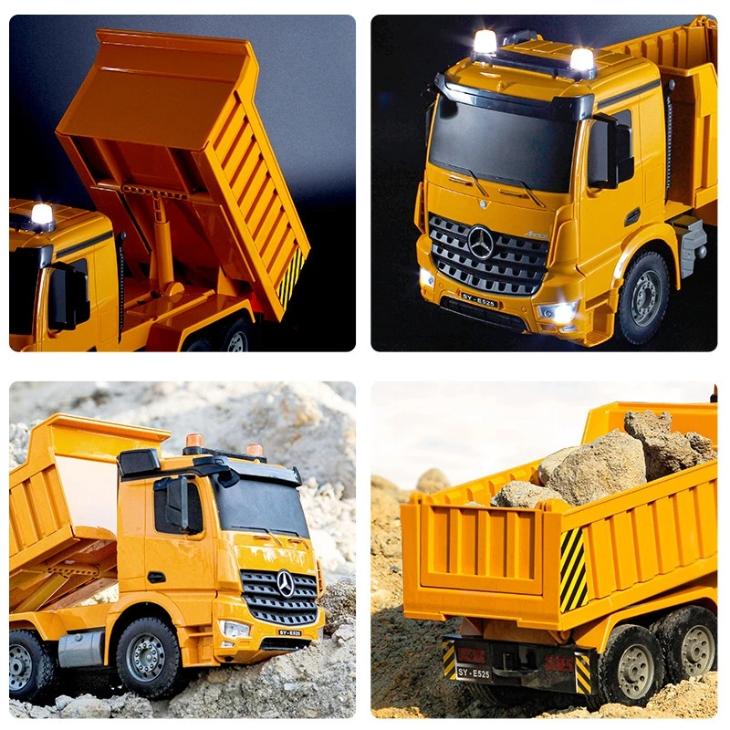 Double Eagle E525-003 Benz Authorized Remote Control Truck Dumper Transporter Simulation Engineering Vehicle Children Gifts