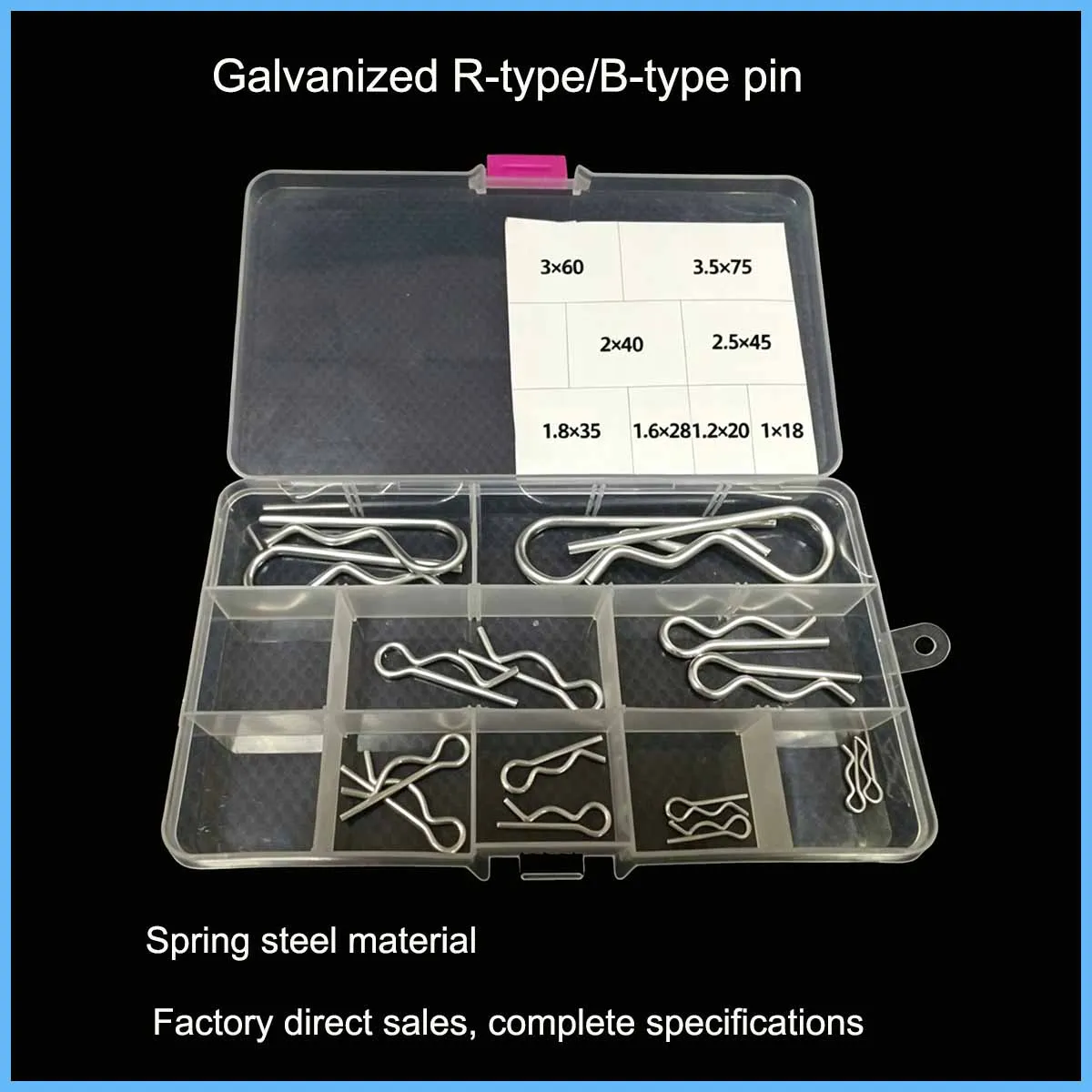 50pcs 20pcs Carbon Steel Anti-rust Hair Pin Hitch Retaining R Clip Cotter Spring Pin M1 M1.2 M1.5 M1.8 M2 M2.5 M3 M3.5 M4
